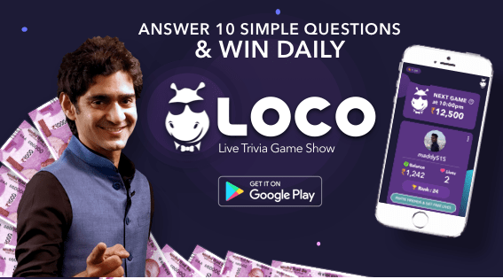 Quiz APPs To win Real Money Loco