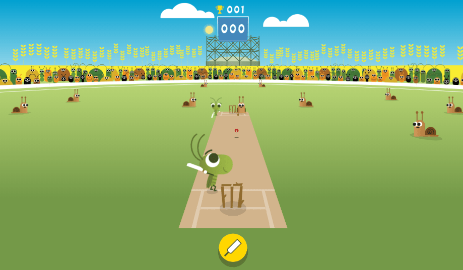 Google doodle game Cricket